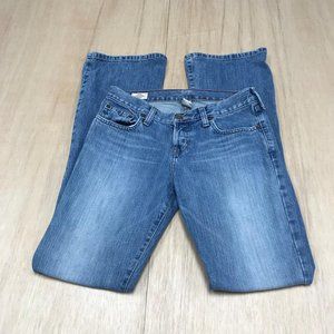 abercrombie and fitch women size 0 long  bootcut blue